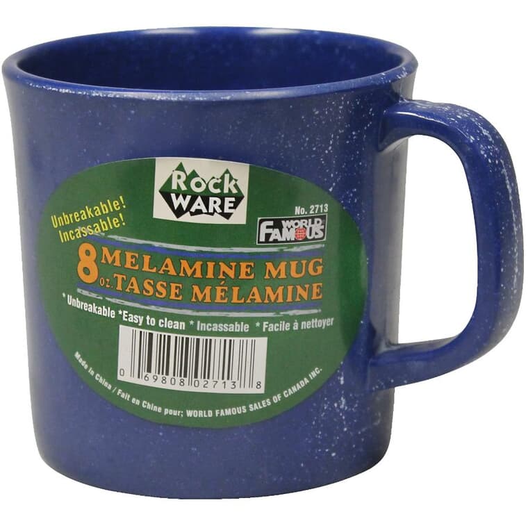 8oz Blue Melamine Camping Mug