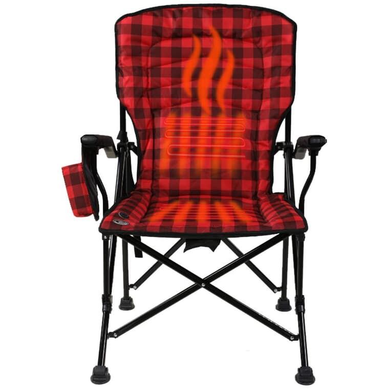 Switchback Heated Camping Chair - Red / Black