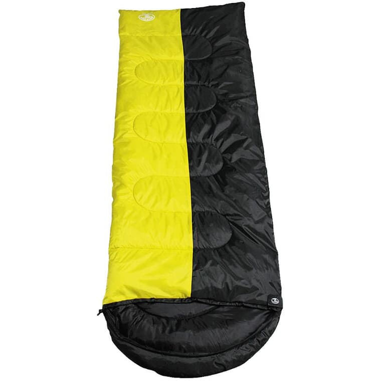 32" x 86.5" 2lb Yellow/Black Sleeping Bag