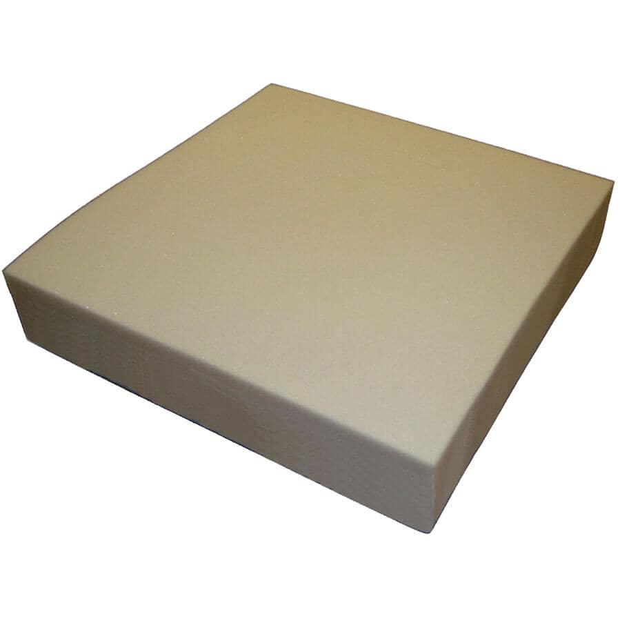 72" x 39" x 2" White Rolled Foam Pad