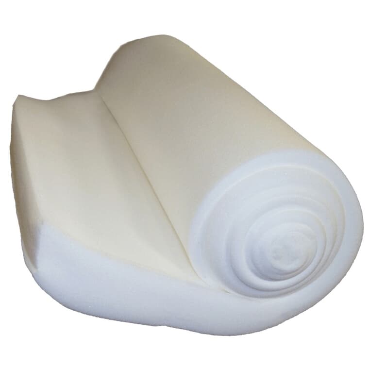 72" x 48" x 4" White Rolled Foam Pad
