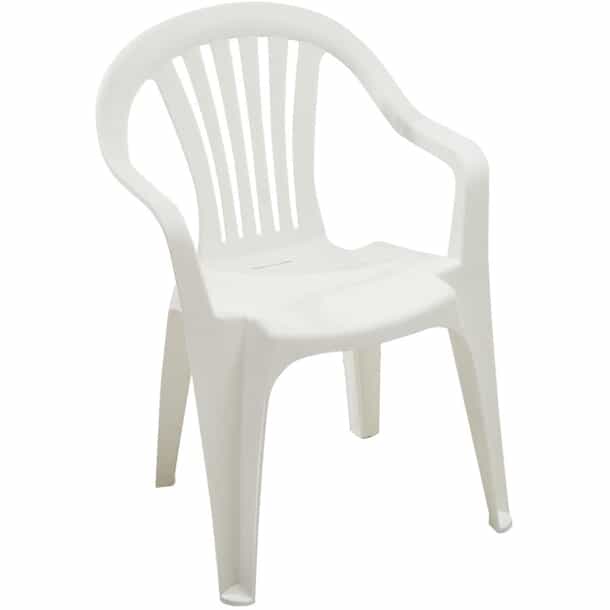 Gracious Living White Plastic Resin Chairs GRACIOUS LIVING Cayman