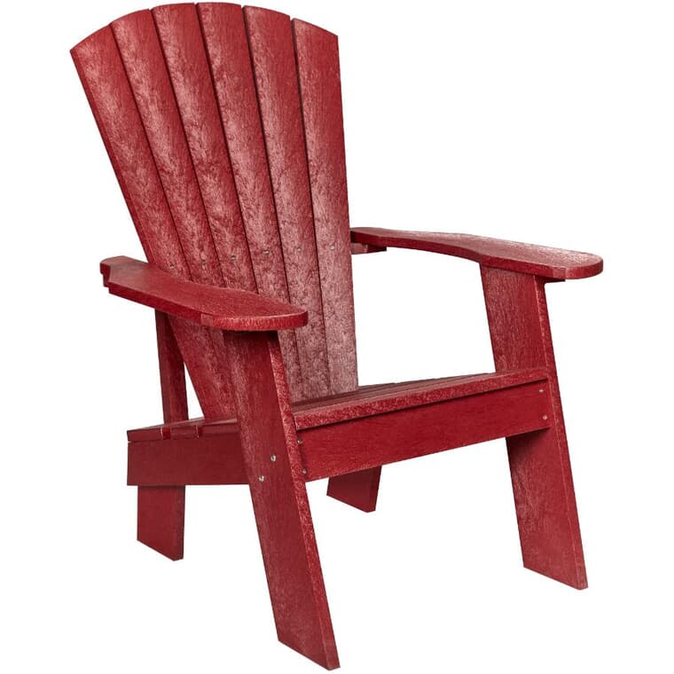 Chaise Adirondack en plastique recyclé, roche rouge