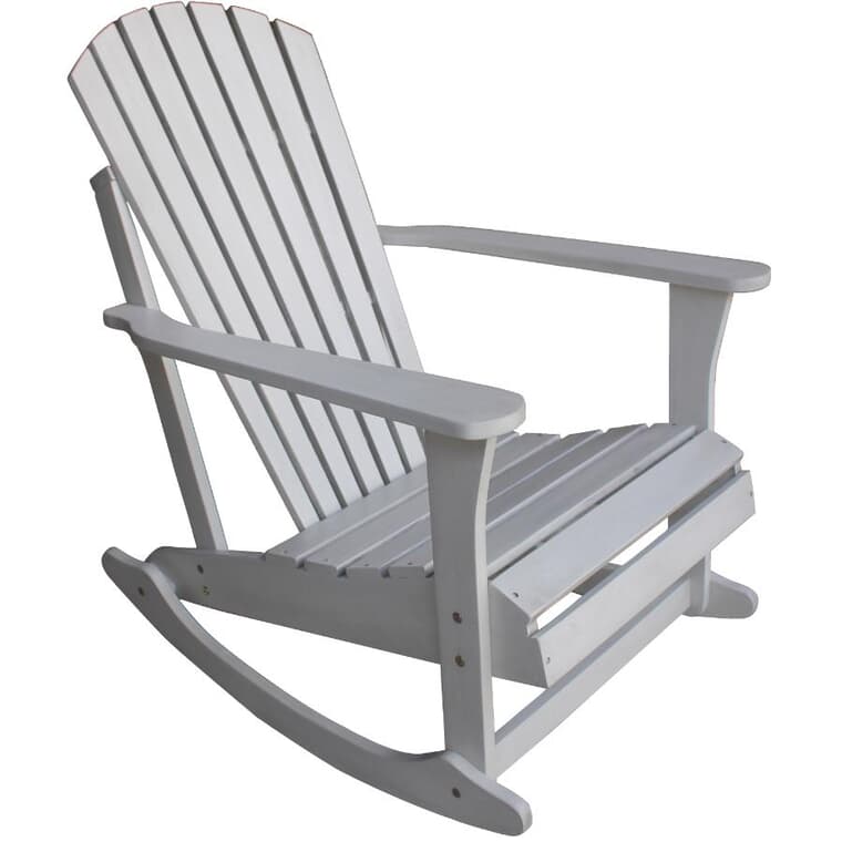 Driftwood Grey Wood Adirondack Rocking Chair