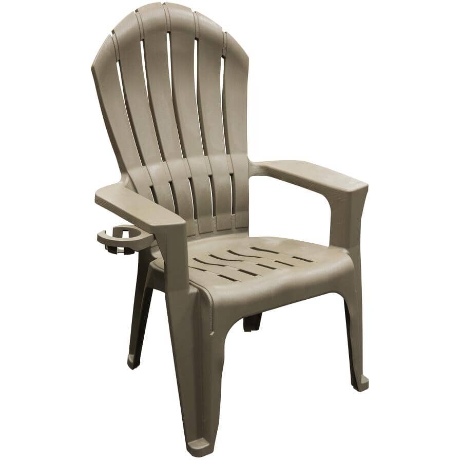 adams realcomfort gray polypropylene frame adirondack chair