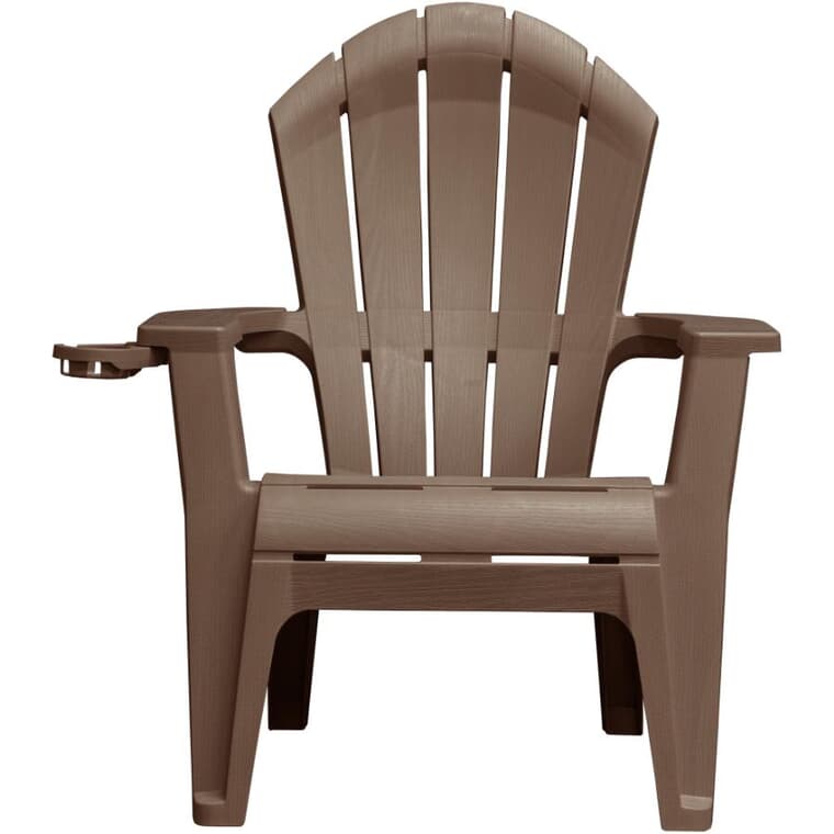 Chaise Adirondack de luxe avec porte-gobelet, brun terre