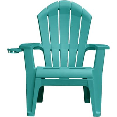 Adams Teal Stacking Ergonomic, Adirondack Plastic Chairs With Cup Holders