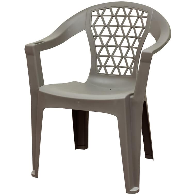 Chaise empilable en résine, gris