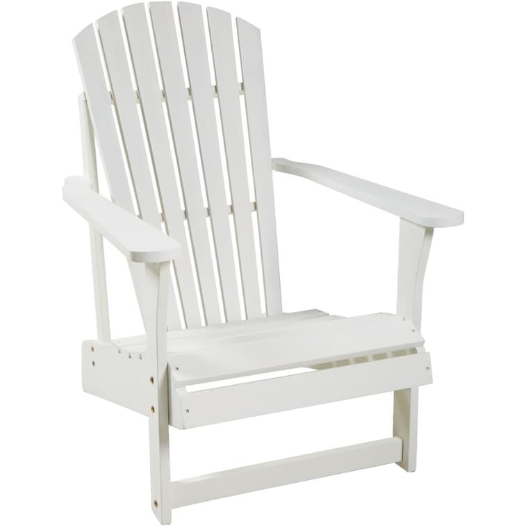 Chaise en bois Adirondack, corail blanc décoloré