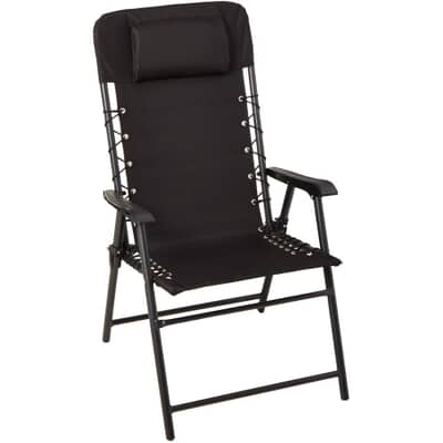 Instyle Outdoor Fabric High Back Folding Chair Home Hardware - Black And White Folding Patio Chairs