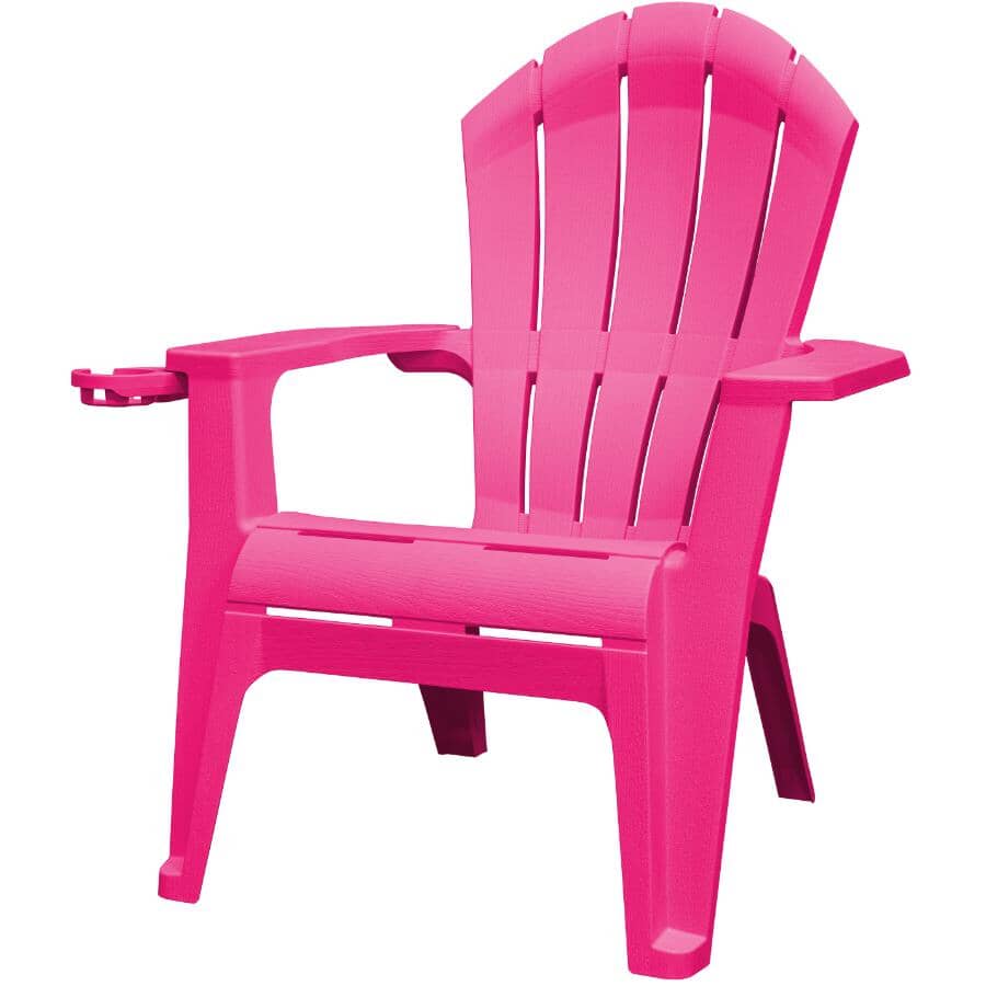 pink plastic outdoor chairs