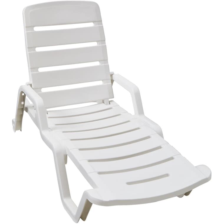 Stackable Chaise Lounge - White