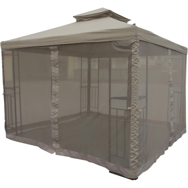10' x 10' Soft Top Gazebo, with Net and LED Lights