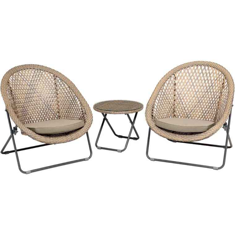 3 Piece Florence Chat Set, with Cushions