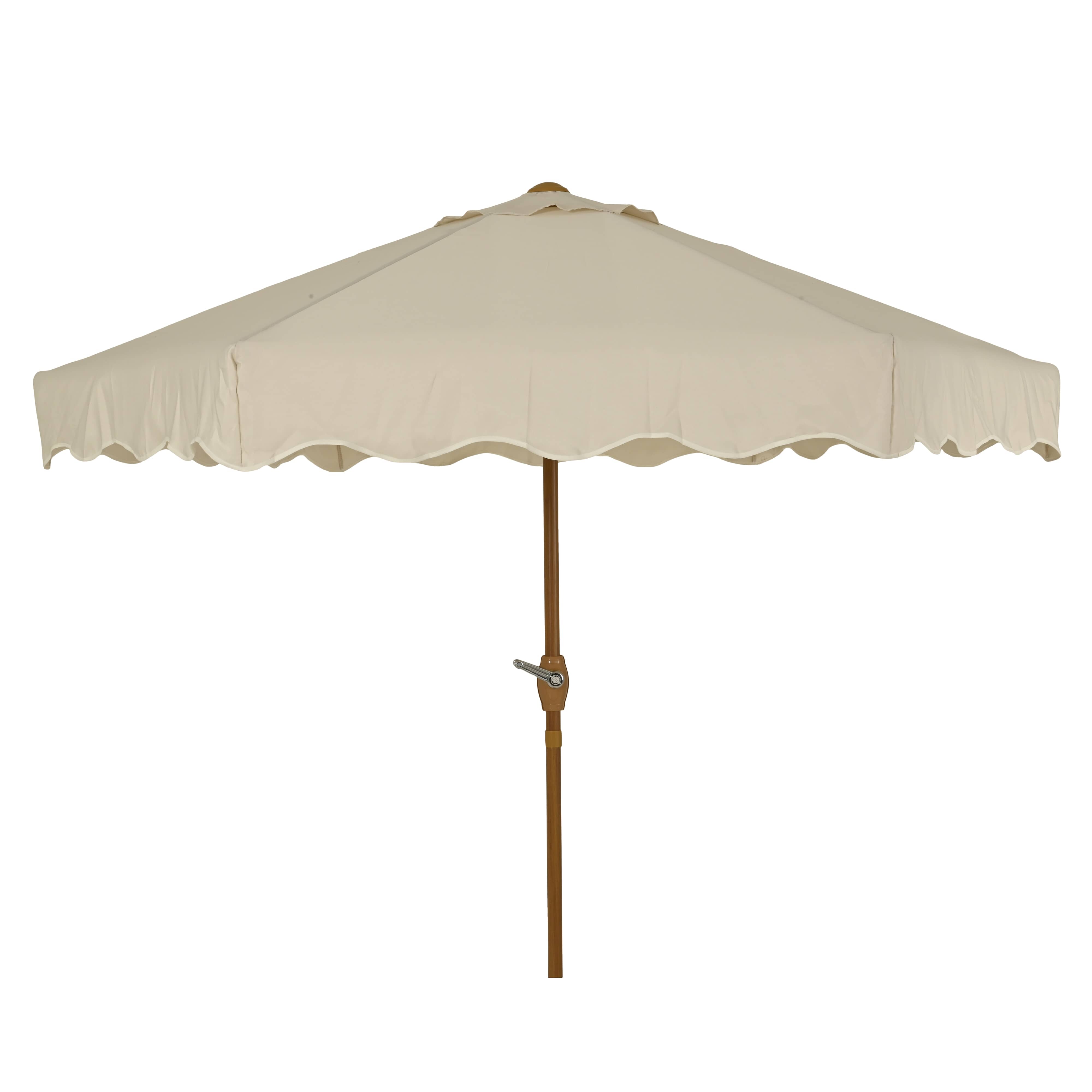 INSTYLE OUTDOOR 7' Scalloped Crank Market Umbrella | Home Hardware