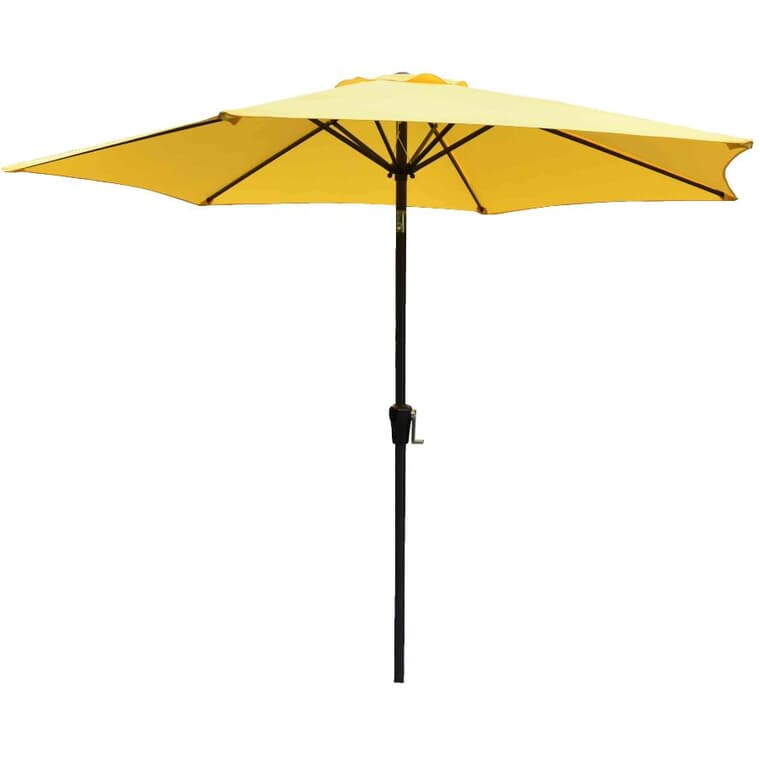 9' Tilt & Crank Market Umbrella - Yellow