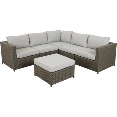 Think Patio Manchester Wicker Sectional Set Home Hardware - Patio Side Table Home Hardware