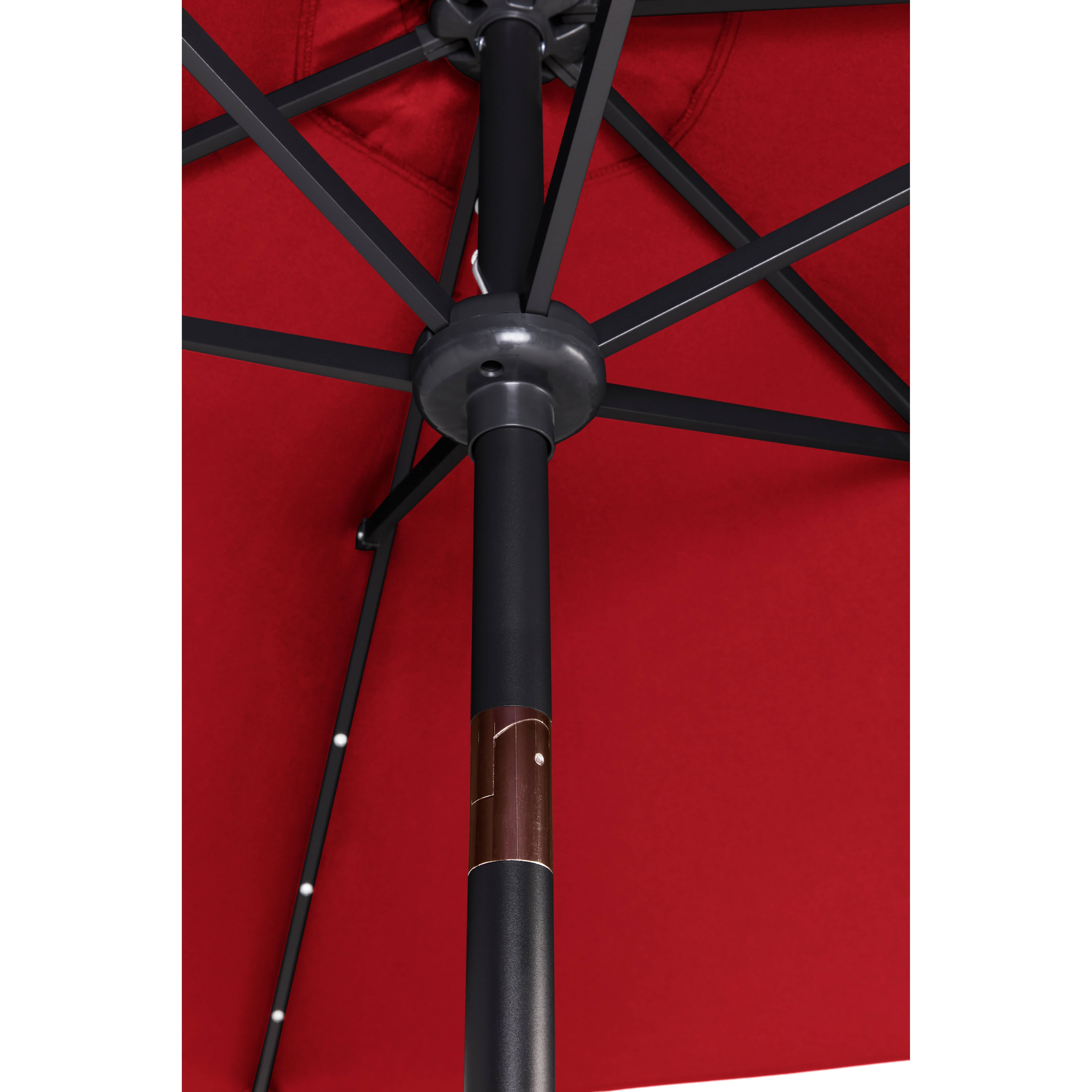 INSTYLE OUTDOOR 9' Tilt & Crank Round Solar Umbrella | Home Hardware