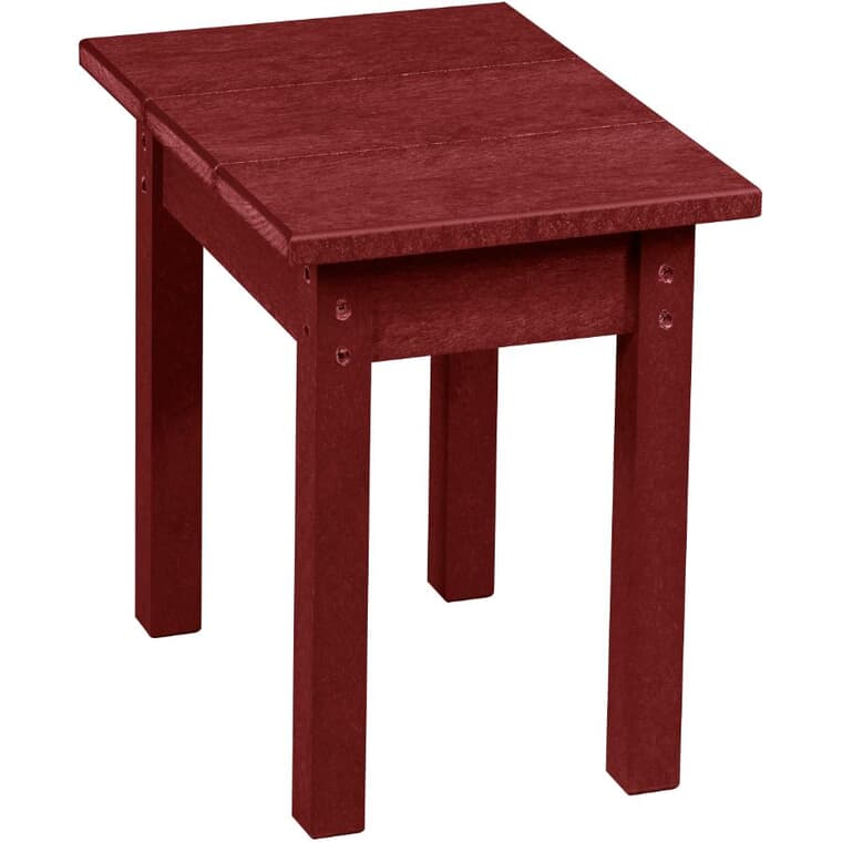 Table d'appoint en plastique recyclé, roche rouge