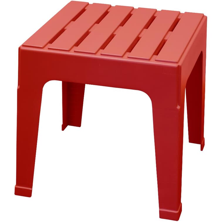 Cherry Red Big Easy Resin Stack Side Table
