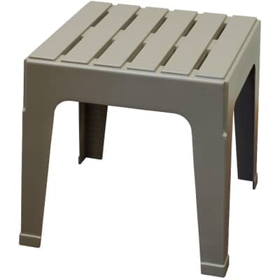 Adams Grey Big Easy Resin Stack Side Table Home Hardware - Patio Side Table Home Hardware