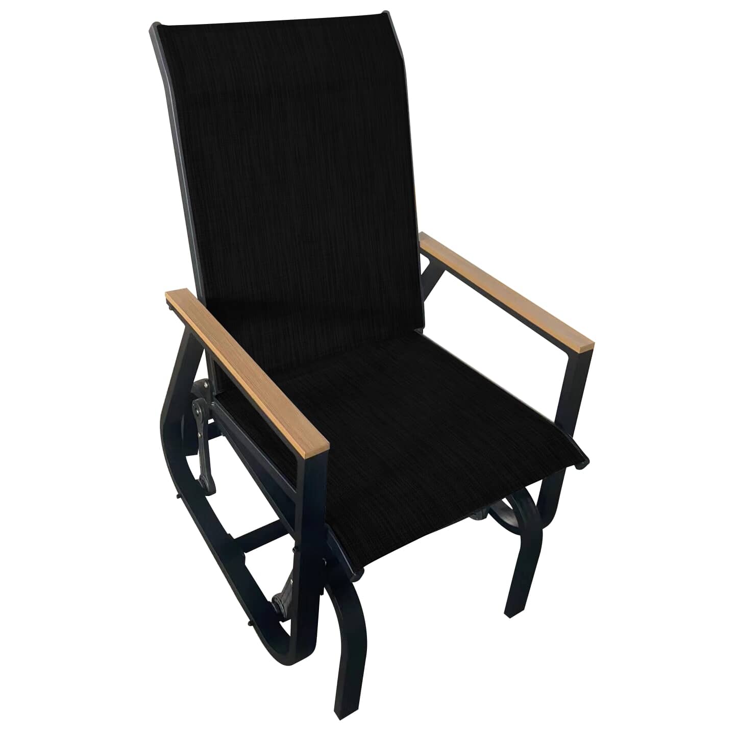 エンダースキーマ assemble leisure chair single CORRIVEAU Vince Single Glider Chair with Wooden Arms | Home Hardware