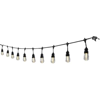 Instyle Outdoor 10 Light S50 Warm White Drop Set With Black Wire Home Hardware Instyle Outdoor 10 Light S50 Warm White, Outdoor Drop Lights