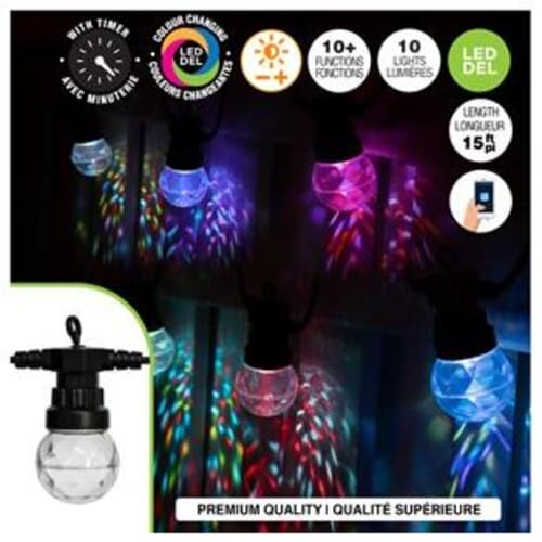 G50 Colour Changing Disco Light Set - 10 Lights