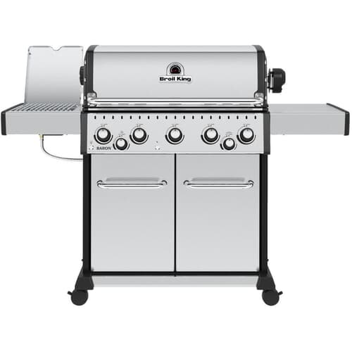 Broil King Baron S 440 PRO IR Propane Gas Barbecue - 40,000 BTU - 4 Burners  and Infrared Burner - Stainless Steel 875924