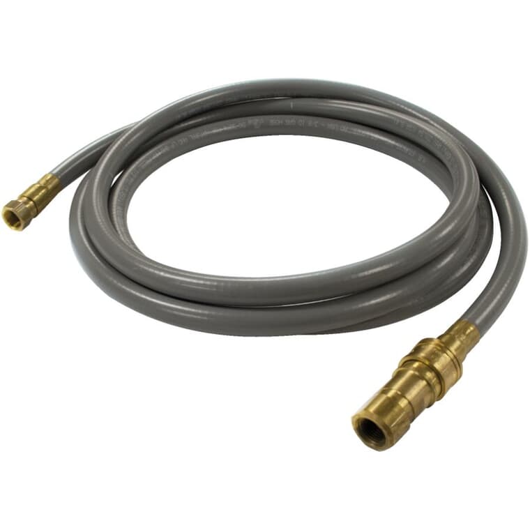 10' Natural Gas Quick Connect Barbecue Hose
