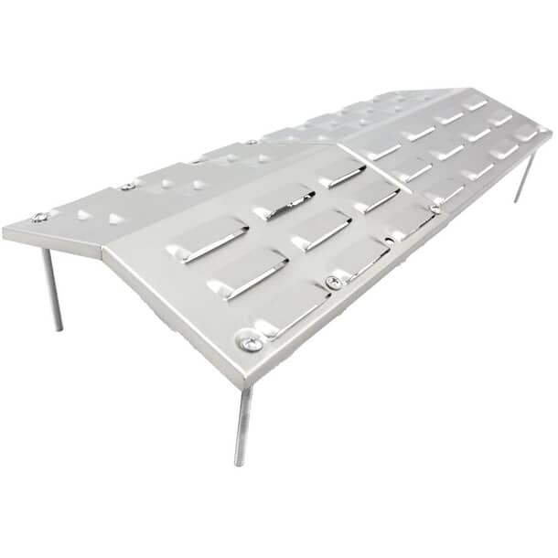 LOKHING Lot De 4 Plaques Chauffantes Universelles Pour Barbecue Gaz - Acier Porcelaine Réglable 30,5-53,3 Cm | Protection Brûleur