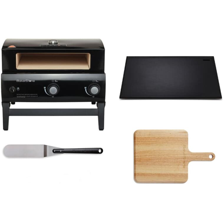 Portable Gas Pizza Oven and Griddle Combo Kit