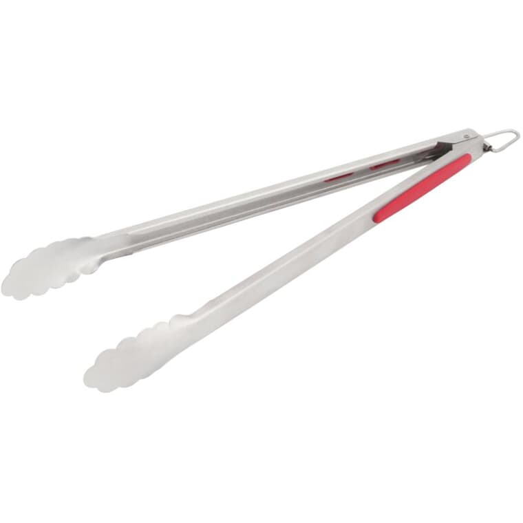 15" Stainless Steel Locking Barbecue Tongs