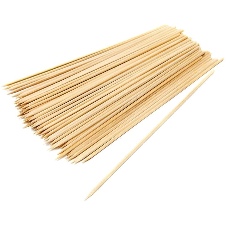 12" Bamboo BBQ Skewers - 100 Pack