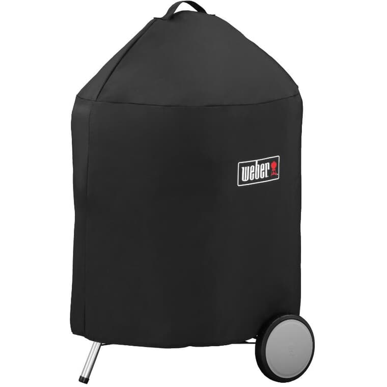 22" Black Polyester Kettle Barbecue Cover