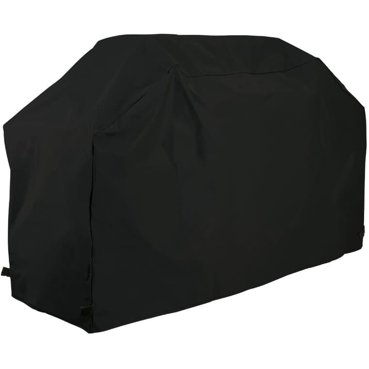 60" x 23" x 42" Black Polyester Barbecue Cover