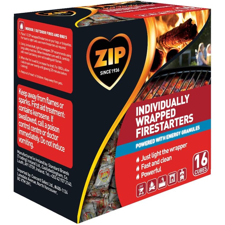 Individually Wrapped Mini Firestarter - 16 Cubes