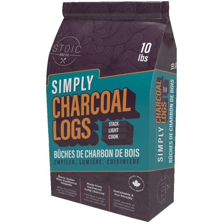 Natural Charcoal Log Briquets - 4.54 kg
