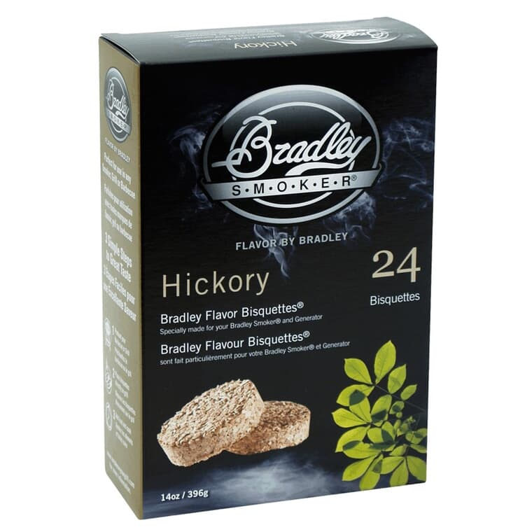 Paquet de 24 bisquettes pour fumoir, hickory