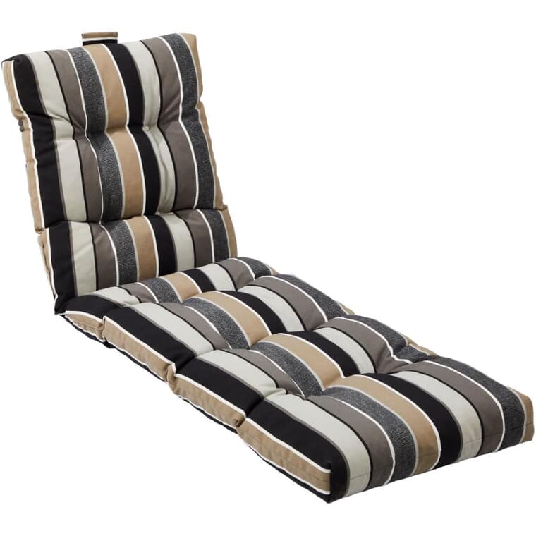 Black & Taupe Stripe Lounge Cushion