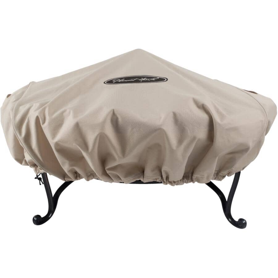 Pleasant Hearth 36 Round Fire Pit, Large Round Fire Pit Cover