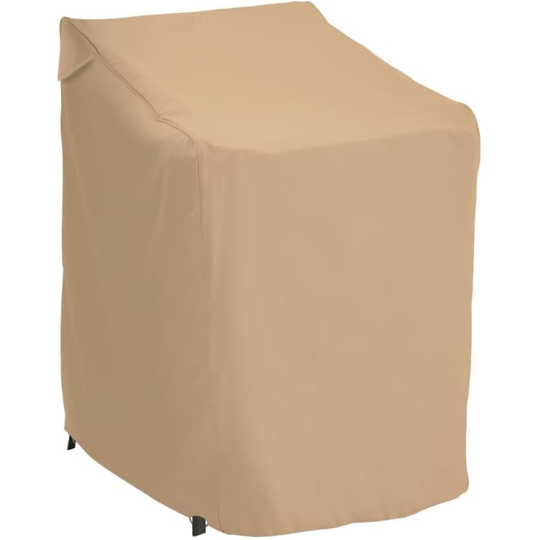 33.5" x 25.5" x 45" Sand Stackable Chair Cover