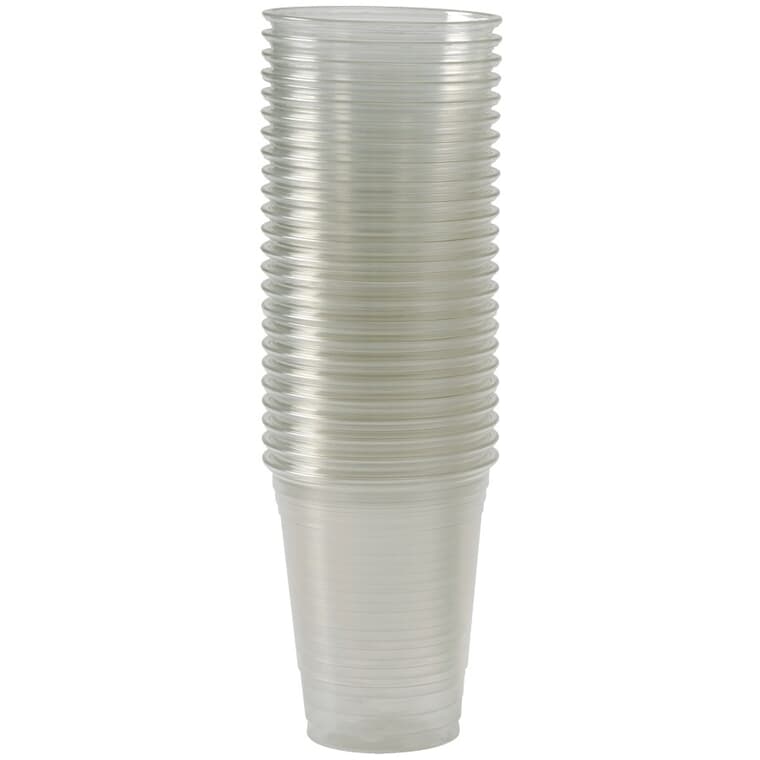 Disposable Plastic Cups - Clear, 18 oz, 28 Pack