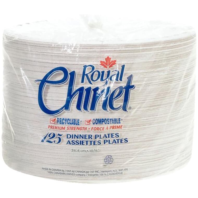 Disposable Paper Dinner Plates - 125 Pack