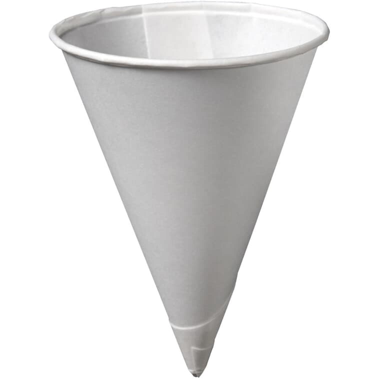 Disposable Cone Paper Cups - White, 4 oz, 200 Pack