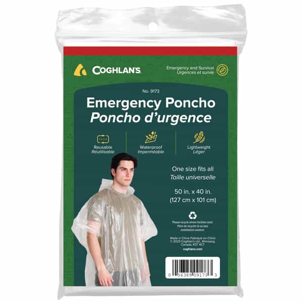Coghlans Poncho Impermeabile In PVC Con Cappuccio E Bottoni Laterali – Taglia Unica