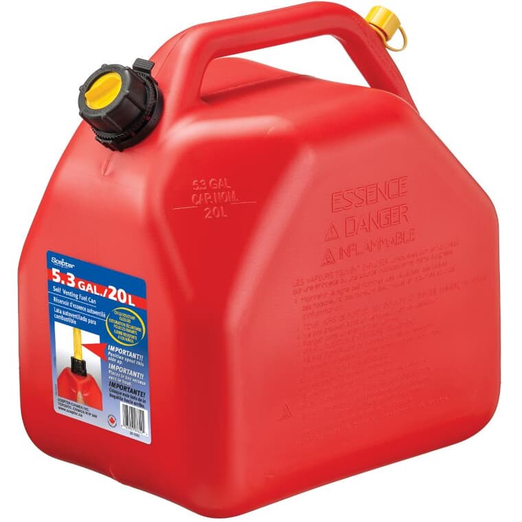 Gasoline Tank - Plastic + Red, 20 L