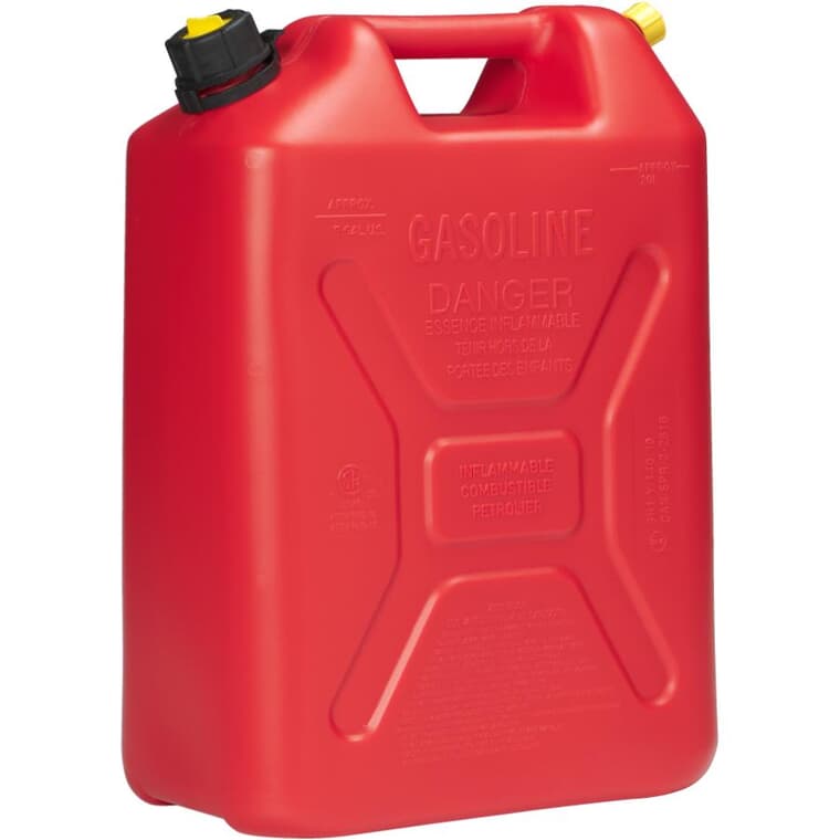 20L Red Plastic Jerry Gas Can