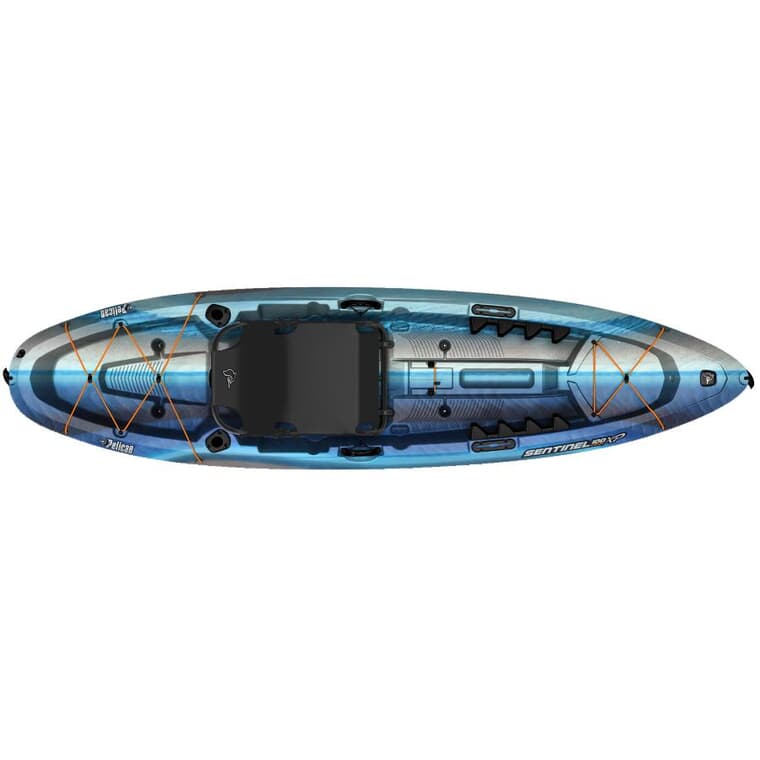 Sentinel 100XP Angler Fishing Sit-On Kayak - Zoom Neptune / Tin Grey