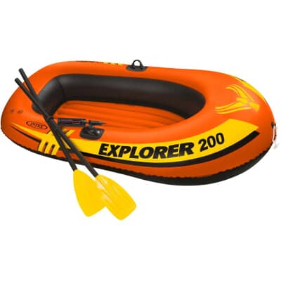 Intex 2 Person Vinyl Inflatable Boat Kit With Oars Home Hardware